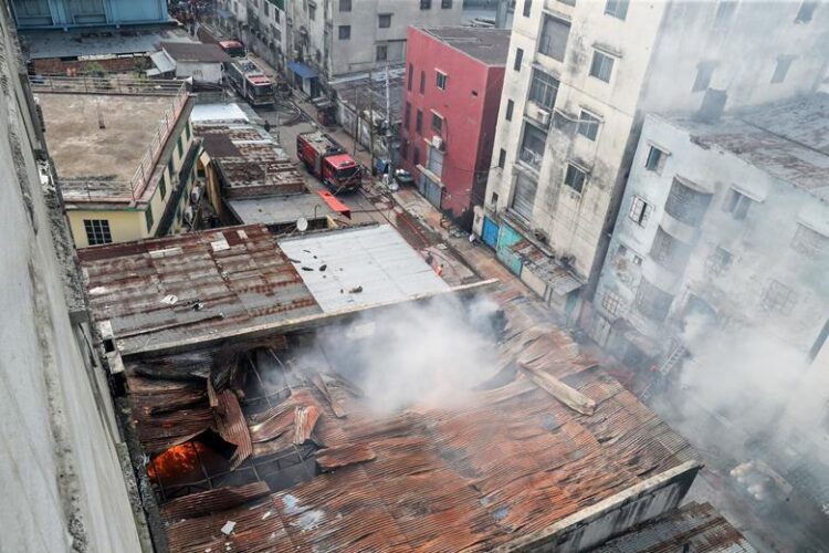 At least 16 dead in manufacturing facility and chemical warehouse fire in Bangladesh